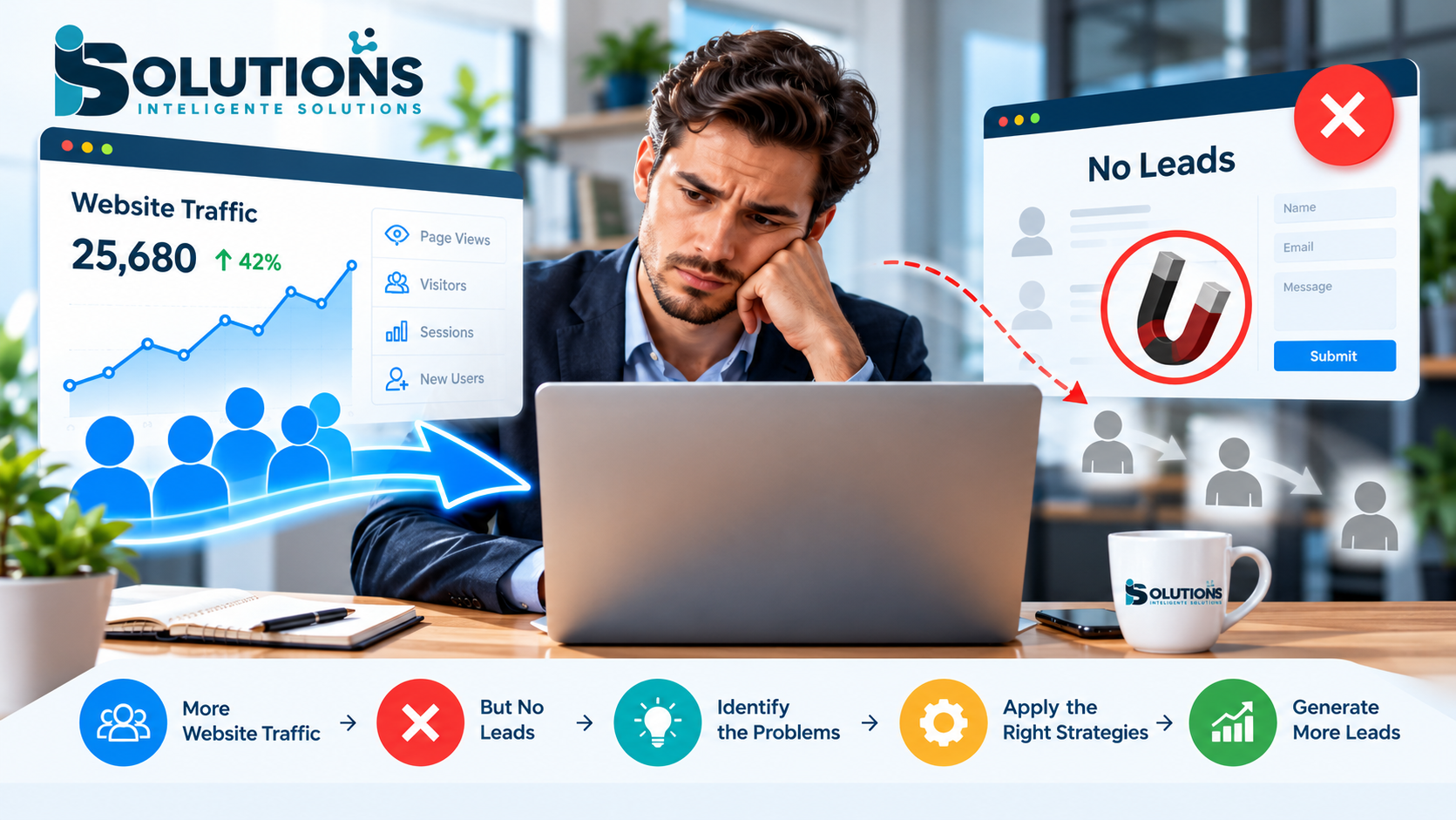 Why Your Business Website Gets Traffic but No Leads: 10 Problems to Fix